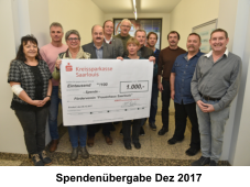 Spendenübergabe Dez 2017